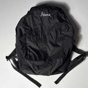 Aruna Black Lightweight Backpack Nylon Pack Minimalist Travel Bag